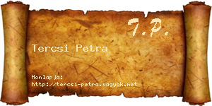 Tercsi Petra névjegykártya